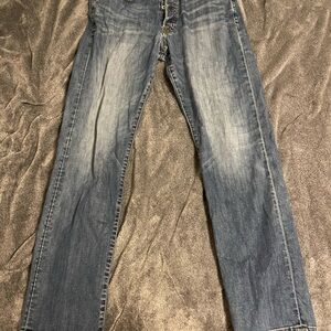Lucky Brand Men's Faded Blue Straight Jeans